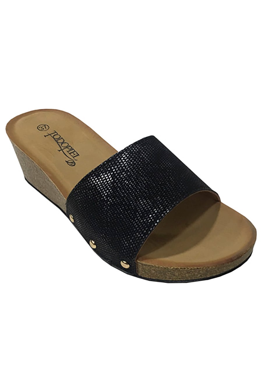 SANDALIA ECOCUERO ZAX34 NEGRO - 2