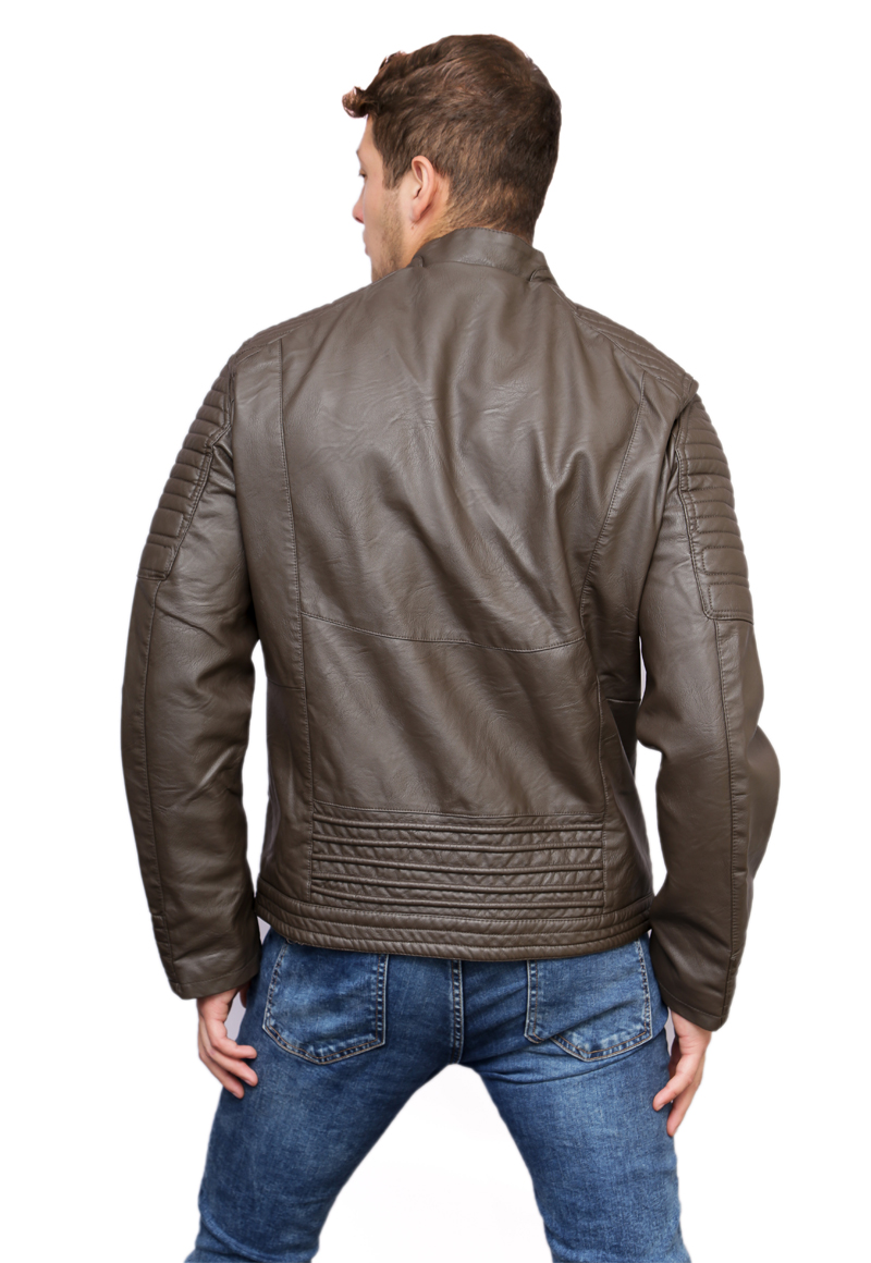 CHAQUETA ECOCUERO CHF79 CAFE - 3