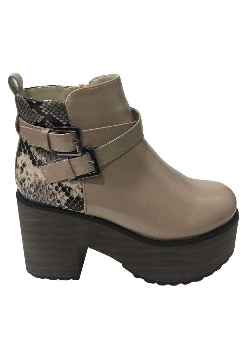 Ripley - BOTÍN ECOCUERO ZAX80 BEIGE