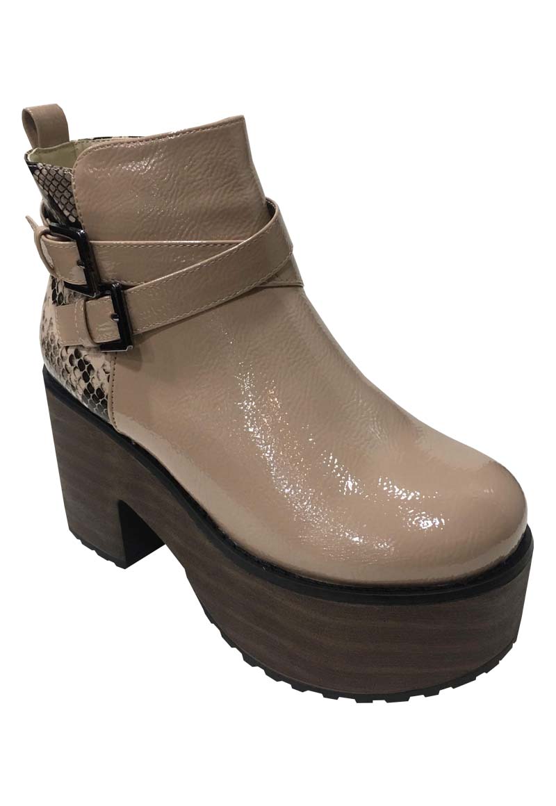 Ripley - BOTÍN ECOCUERO ZAX80 BEIGE