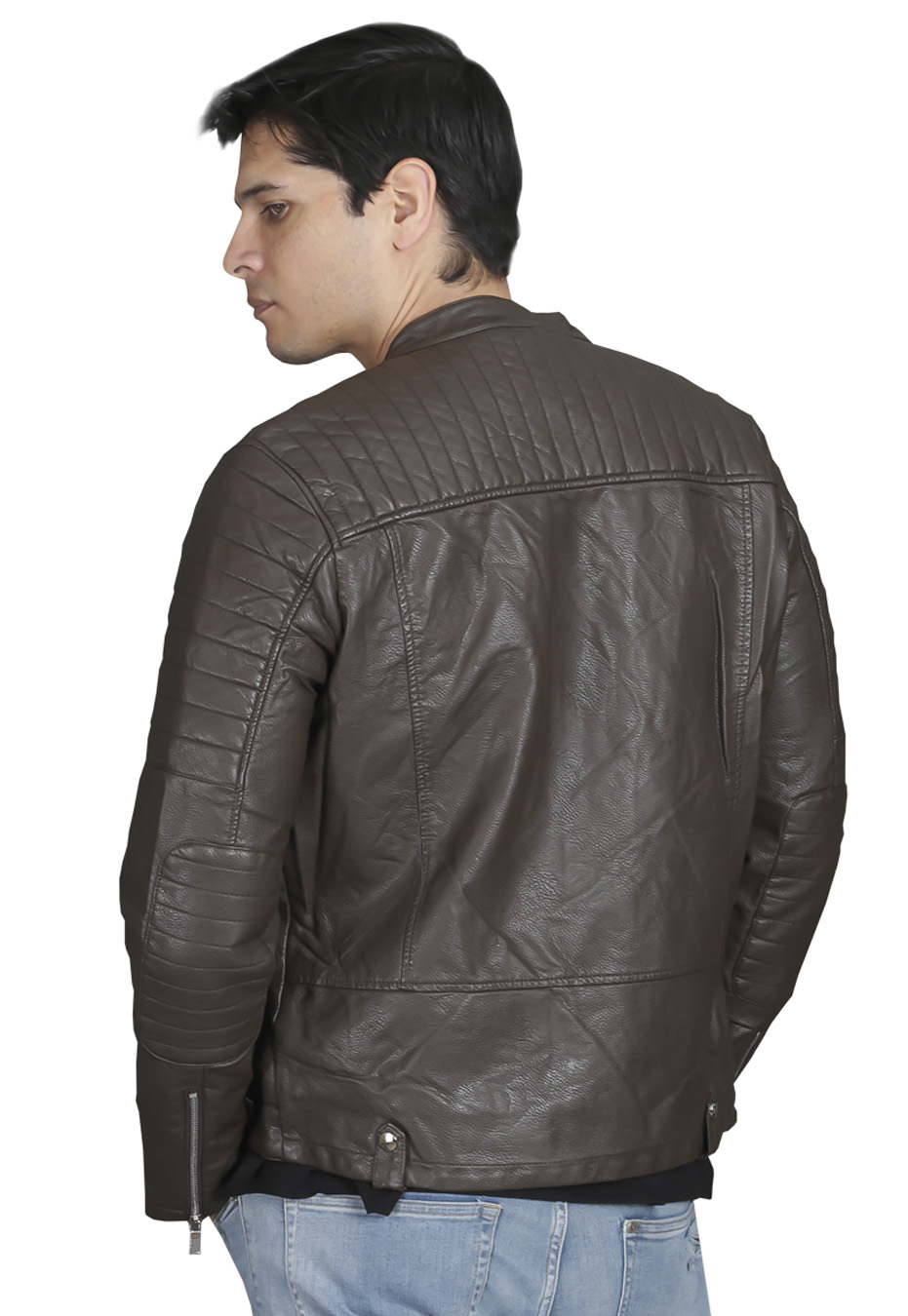 CHAQUETA ECOCUERO CHF78 CAFE - 2