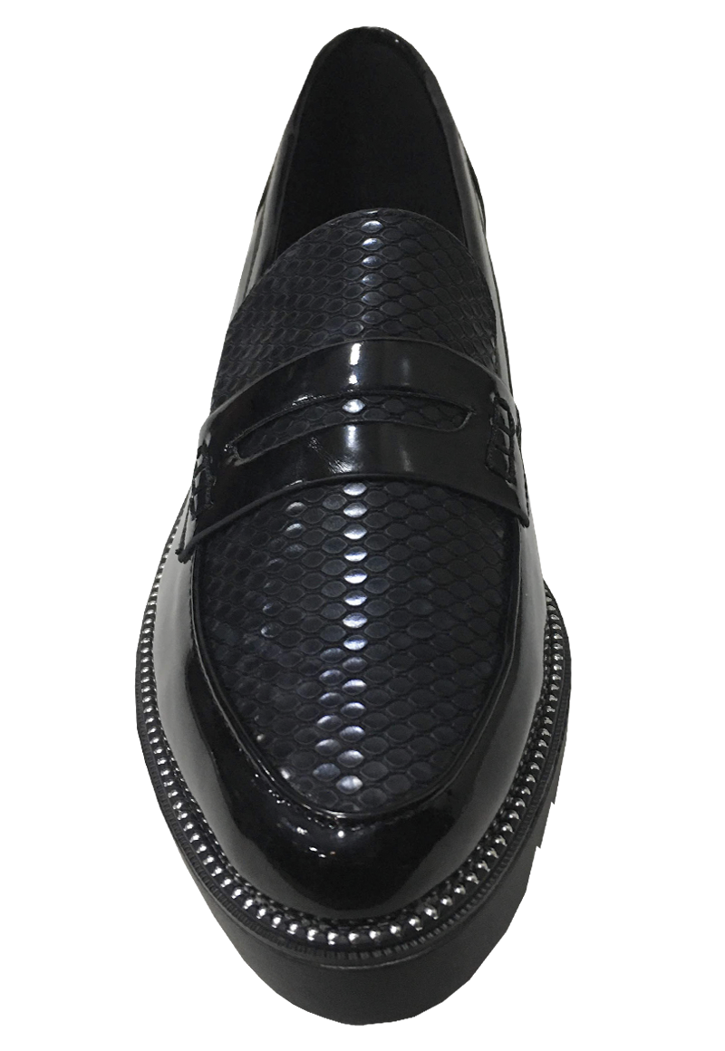 MOCASINES MUJER TODOPIEL ECOCUERO ZAW67 SNAKE BLACK - 2