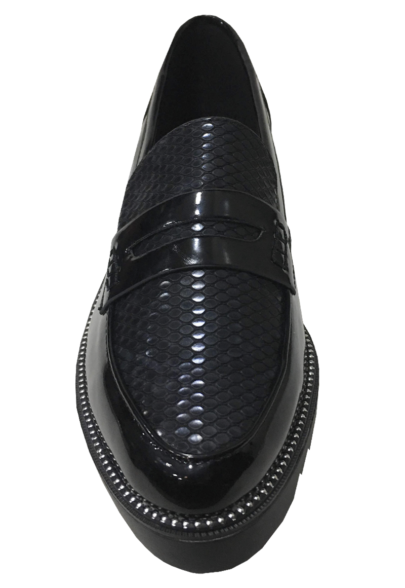 MOCASINES MUJER TODOPIEL ECOCUERO ZAW67 SNAKE BLACK - 4