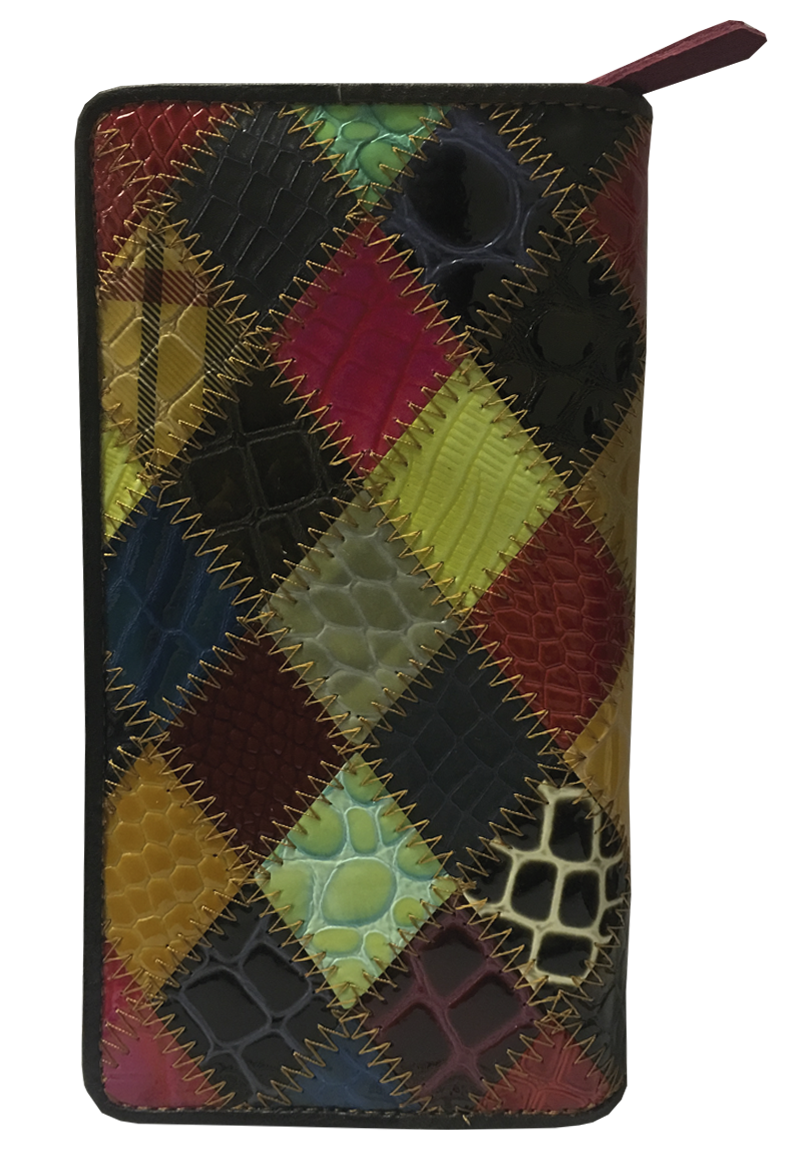 BILLETERAS CUERO BI400 MULTICOLOR ROMBOS - 2