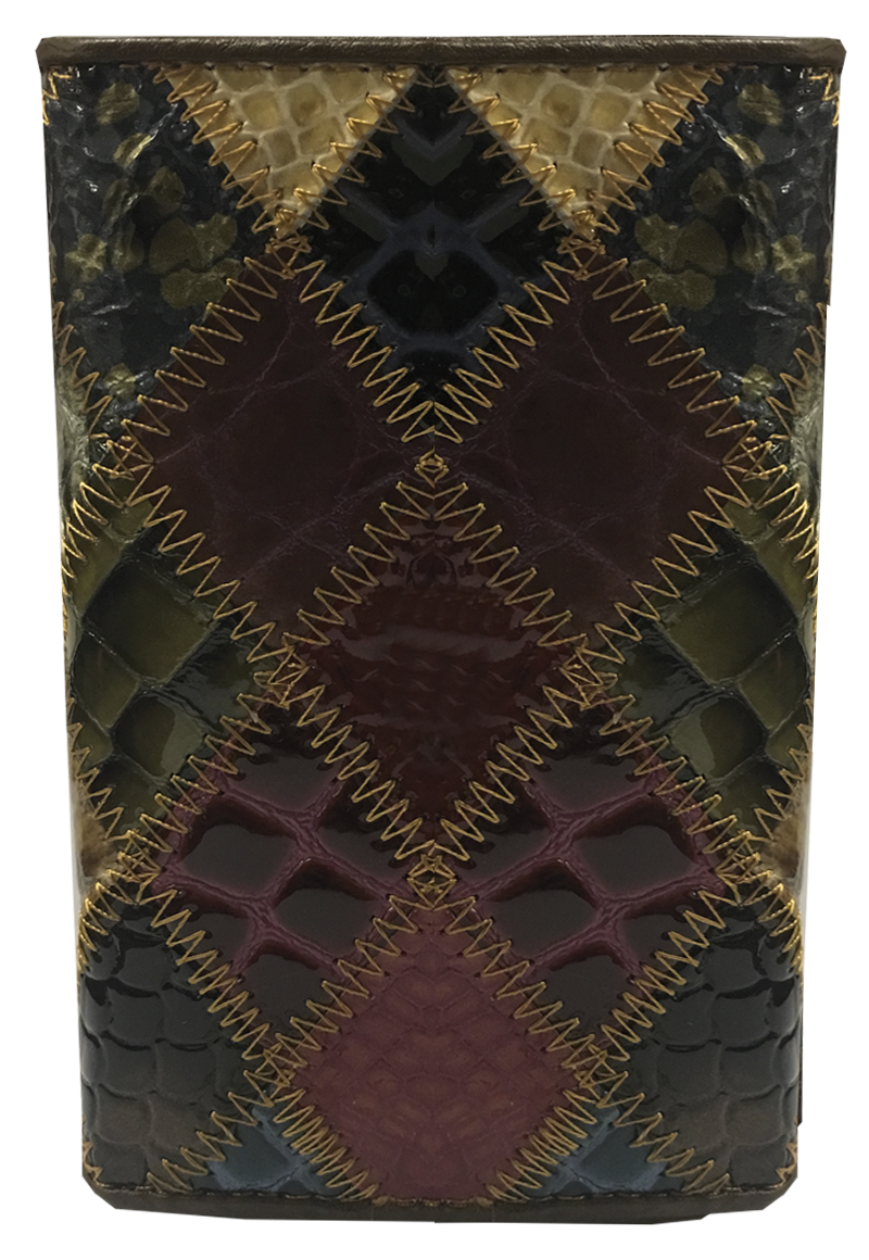 BILLETERA CUERO BI404 MULTICOLOR ROMBOS - 2