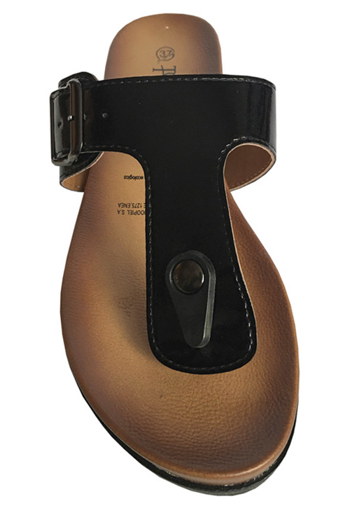 SANDALIA ECOCUERO ZAY41 NEGRO - 3