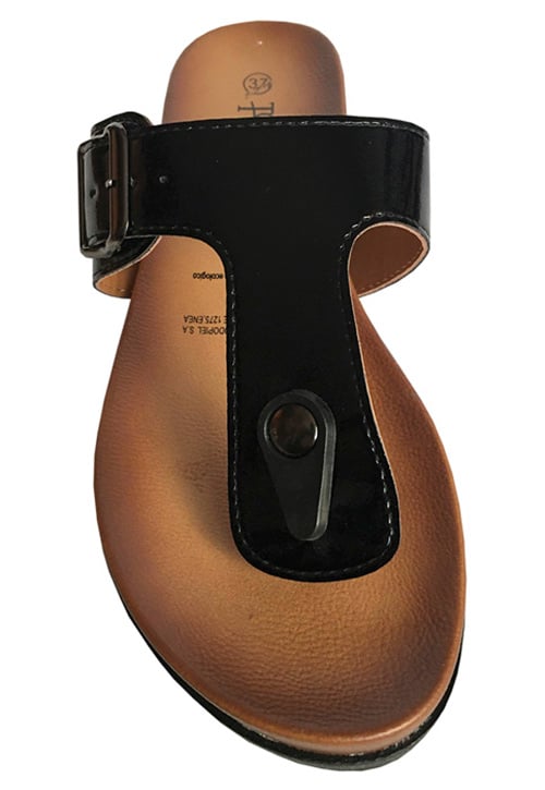 SANDALIA ECOCUERO ZAY41 NEGRO - 3