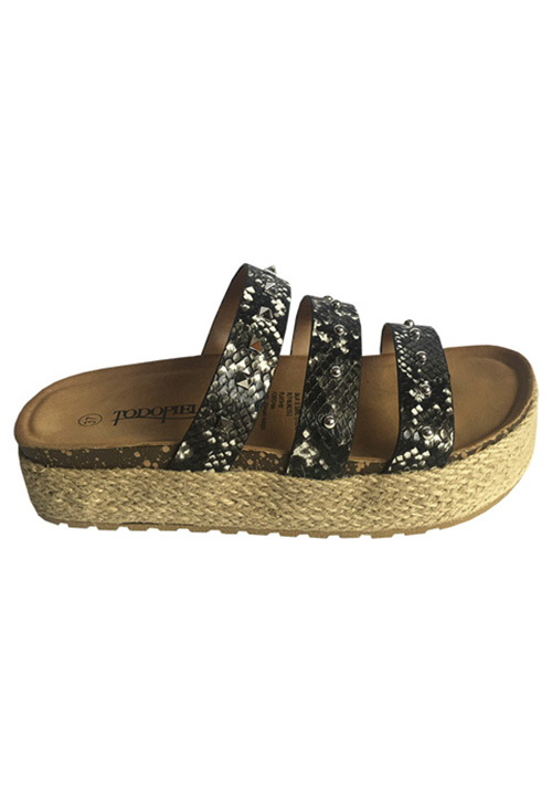SANDALIA ECOCUERO ZAY31 NEGRO