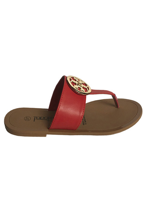 SANDALIA ECOCUERO ZAY36 ROJO - 1
