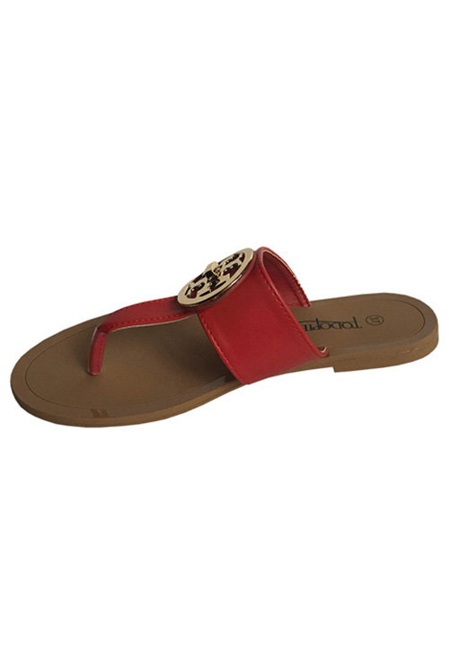 SANDALIA ECOCUERO ZAY36 ROJO - 5