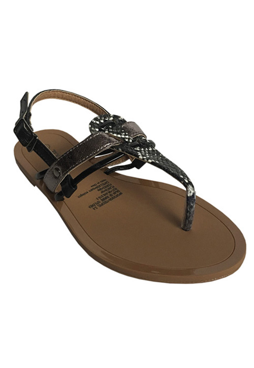 SANDALIA ECOCUERO ZAY37 NEGRO - 2