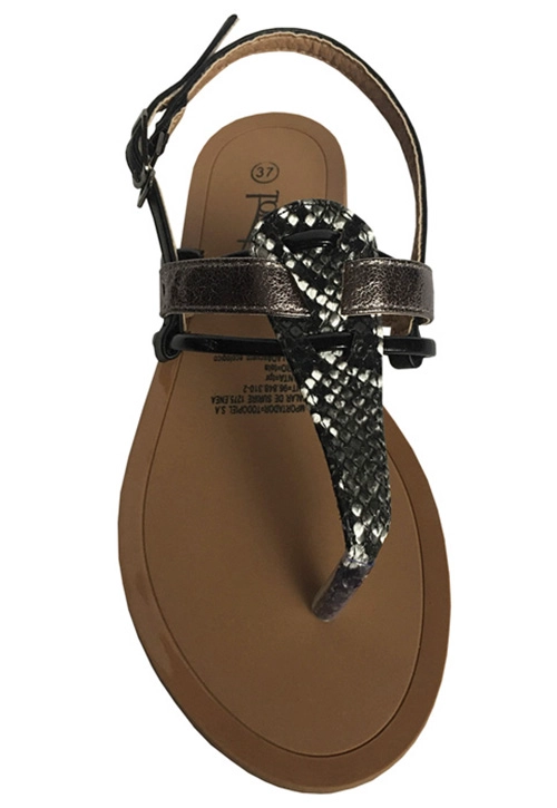 SANDALIAS MUJER TODOPIEL NEGRO ECOCUERO ZAY37 - 3