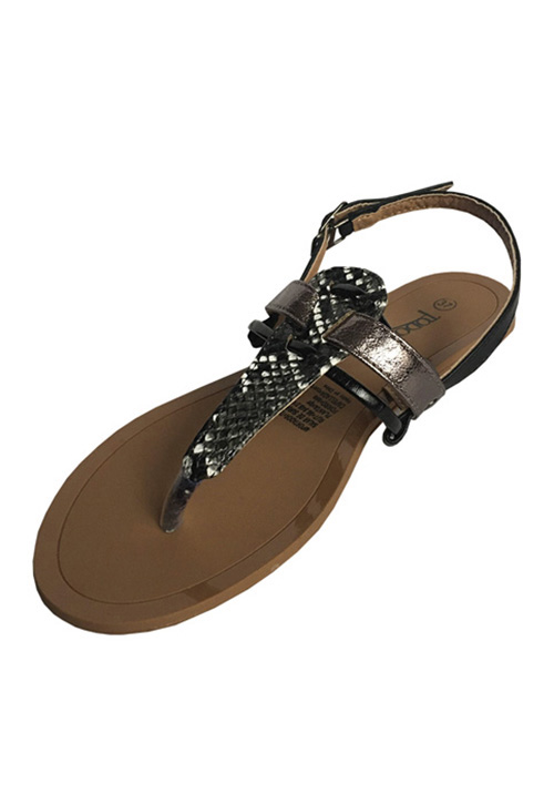 SANDALIA ECOCUERO ZAY37 NEGRO - 4