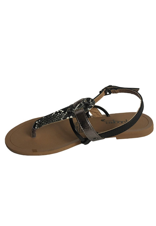 SANDALIA ECOCUERO ZAY37 NEGRO - 5