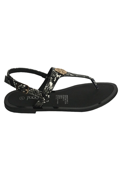 SANDALIAS MUJER TODOPIEL NEGRO ECOCUERO ZAY38 36