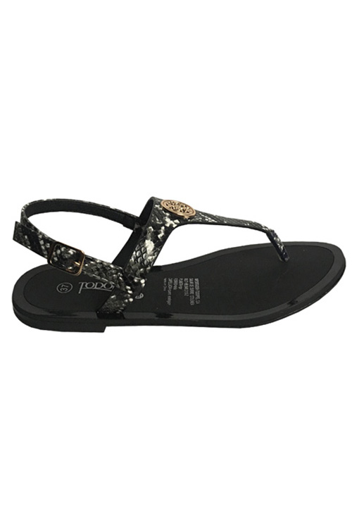 SANDALIA ECOCUERO ZAY38 NEGRO - 1