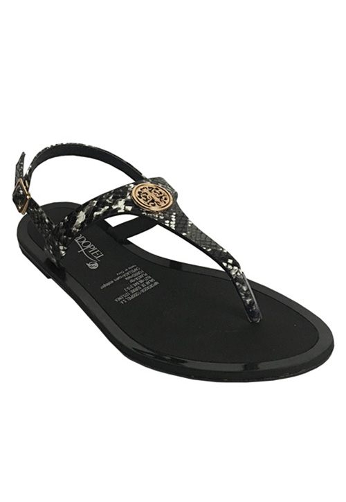 SANDALIA ECOCUERO ZAY38 NEGRO - 2
