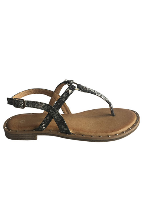 SANDALIA ECOCUERO ZAY39 NEGRO - 1