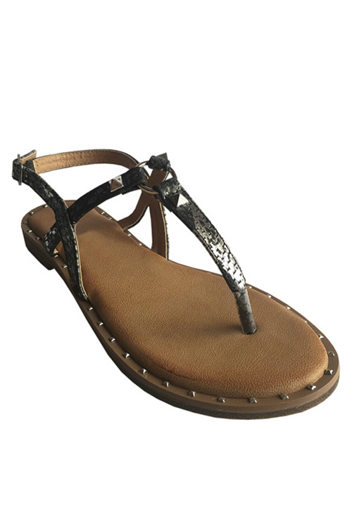 SANDALIA ECOCUERO ZAY39 NEGRO - 2