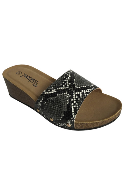 SANDALIAS MUJER TODOPIEL NEGRO ECOCUERO ZAY27 - 2