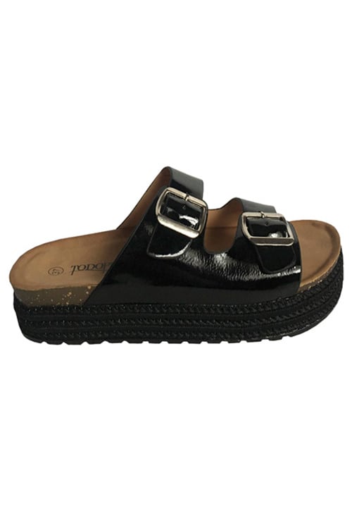 SANDALIA ECOCUERO ZAY35 NEGRO - 1