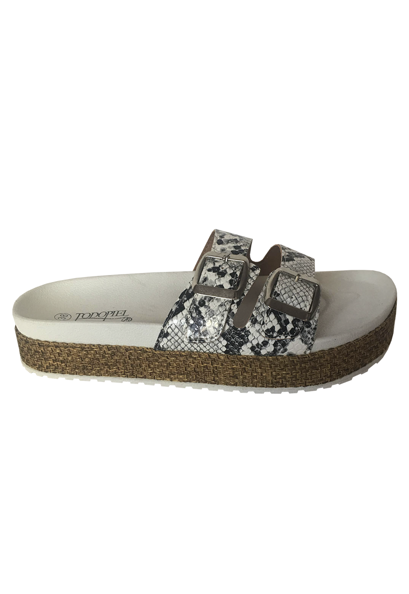 SANDALIAS MUJER TODOPIEL ECOCUERO ZAU77 SNAKEWITHE - 1