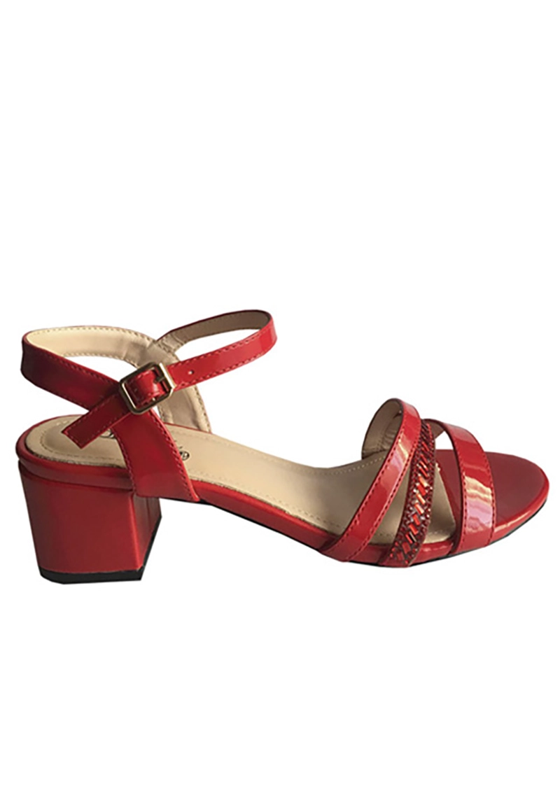 SANDALIAS MUJER TODOPIEL ROJO ECOCUERO ZAY48 - 1