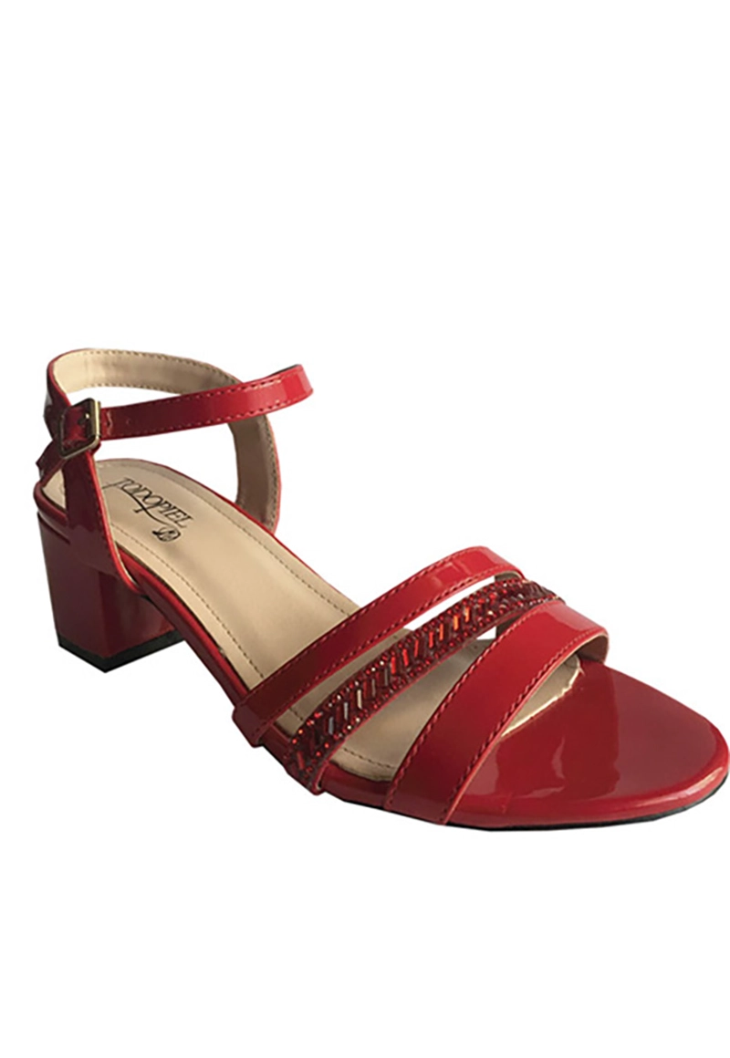 SANDALIAS MUJER TODOPIEL ROJO ECOCUERO ZAY48 - 2