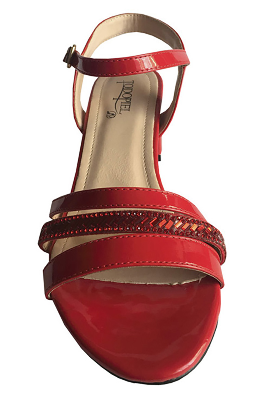 SANDALIAS MUJER TODOPIEL ROJO ECOCUERO ZAY48 - 3