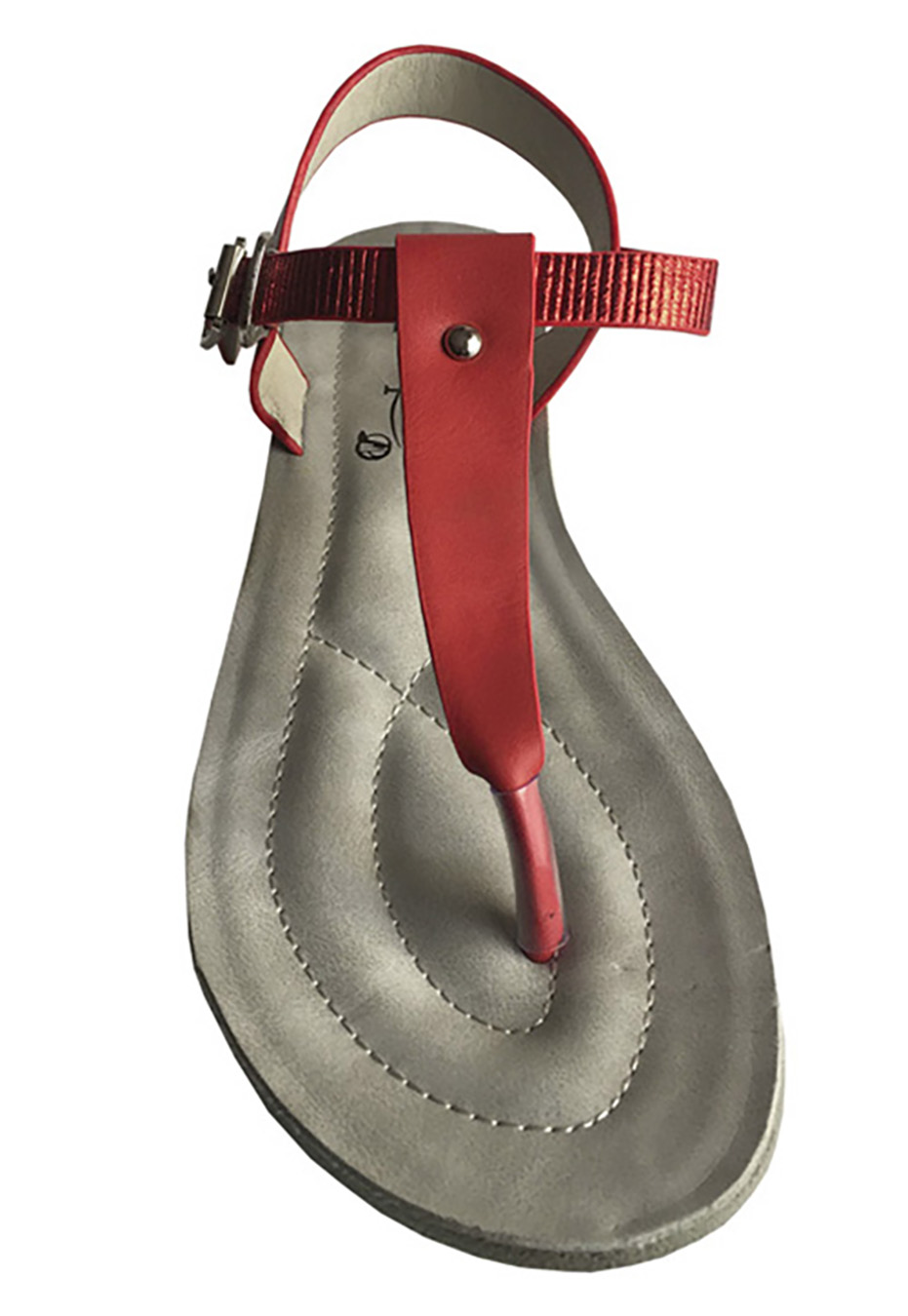 SANDALIA ECOCUERO ZAY55 ROJO - 3