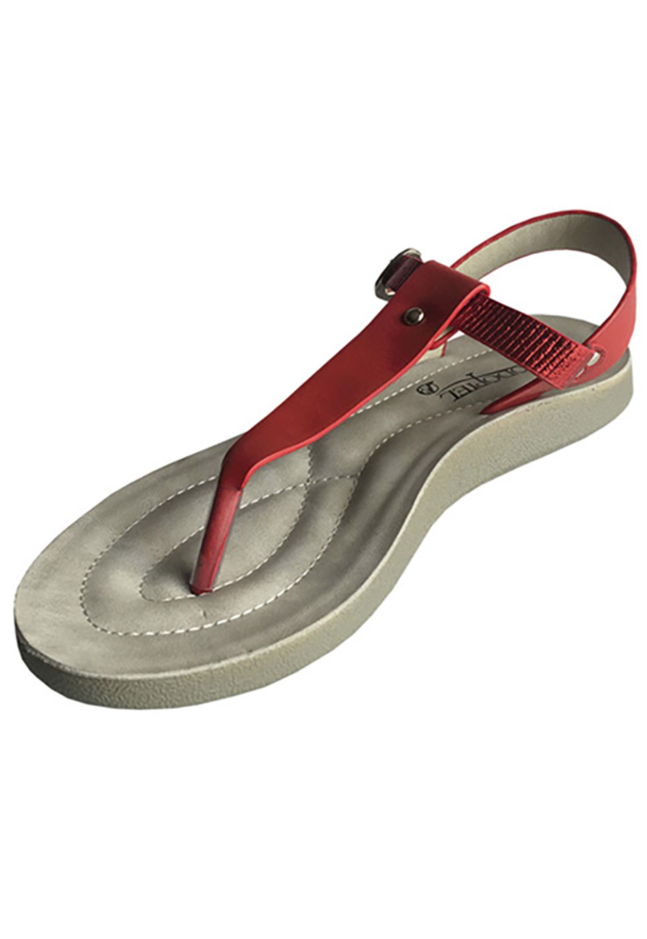 SANDALIA ECOCUERO ZAY55 ROJO - 4