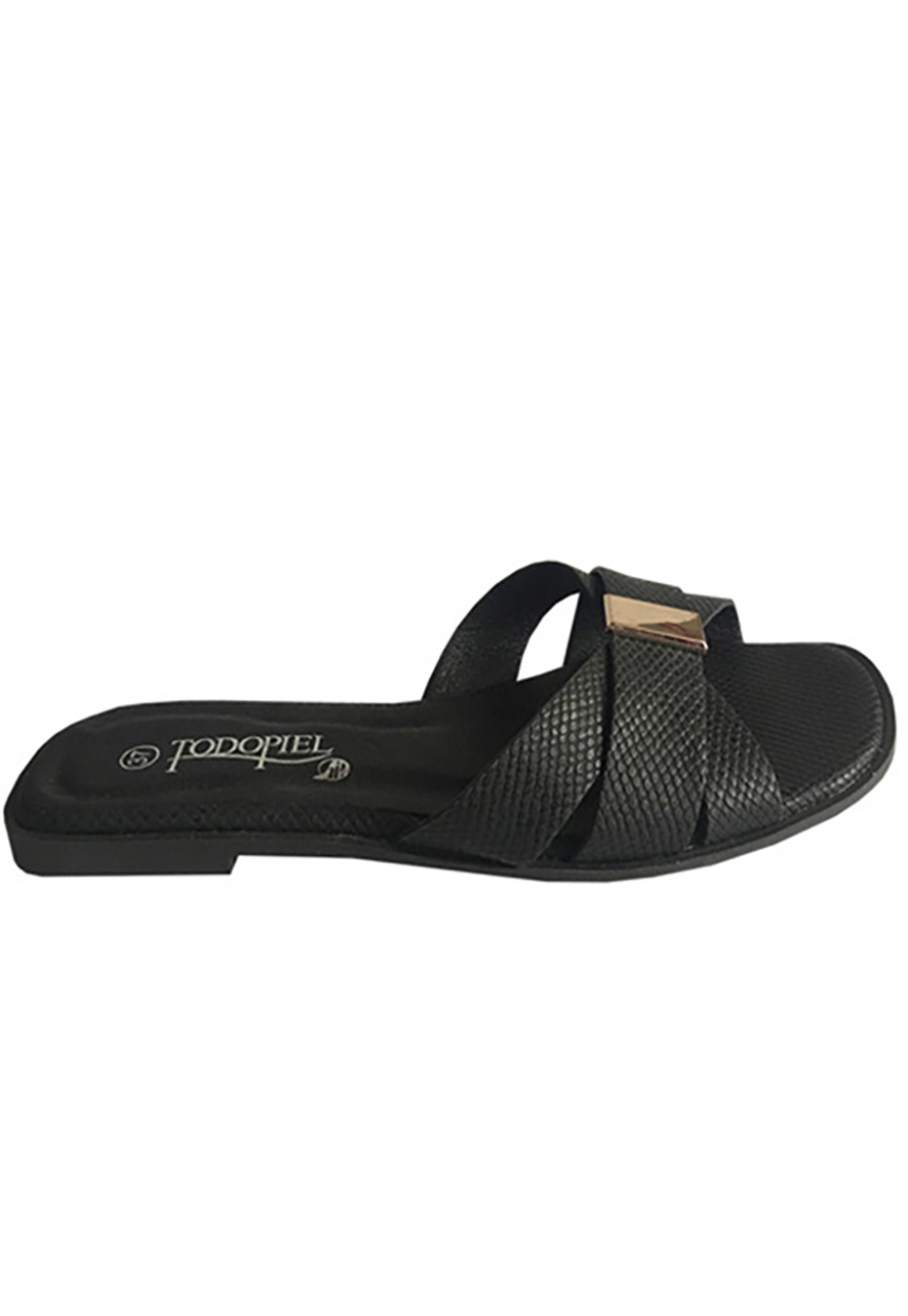 SANDALIA ECOCUERO ZAY57 NEGRO - 1