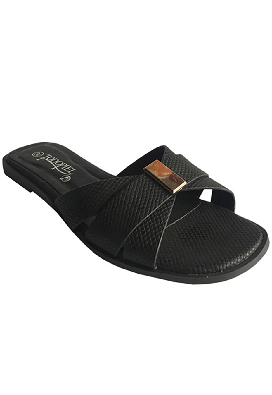 SANDALIA ECOCUERO ZAY57 NEGRO - 2