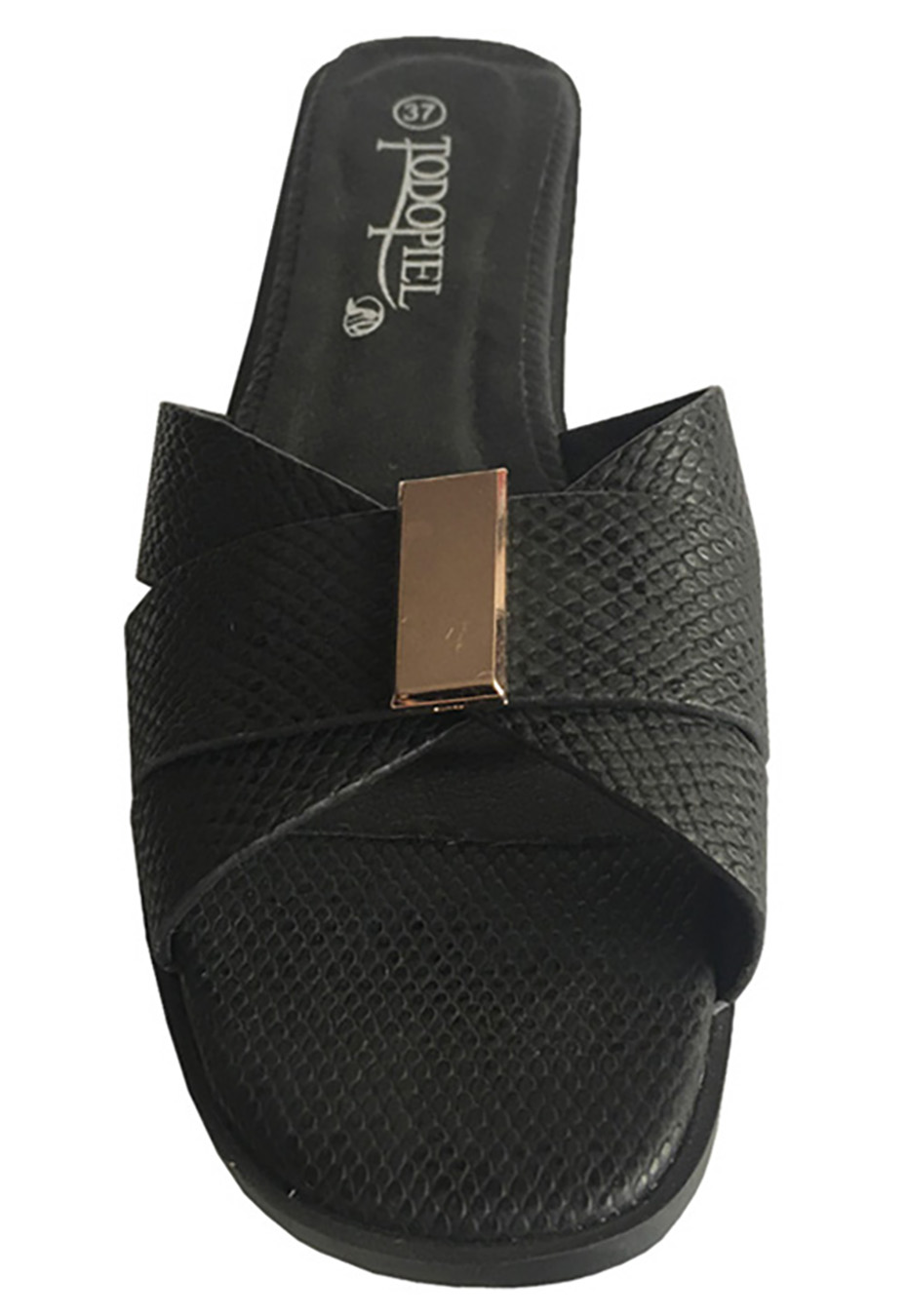 SANDALIA ECOCUERO ZAY57 NEGRO - 3