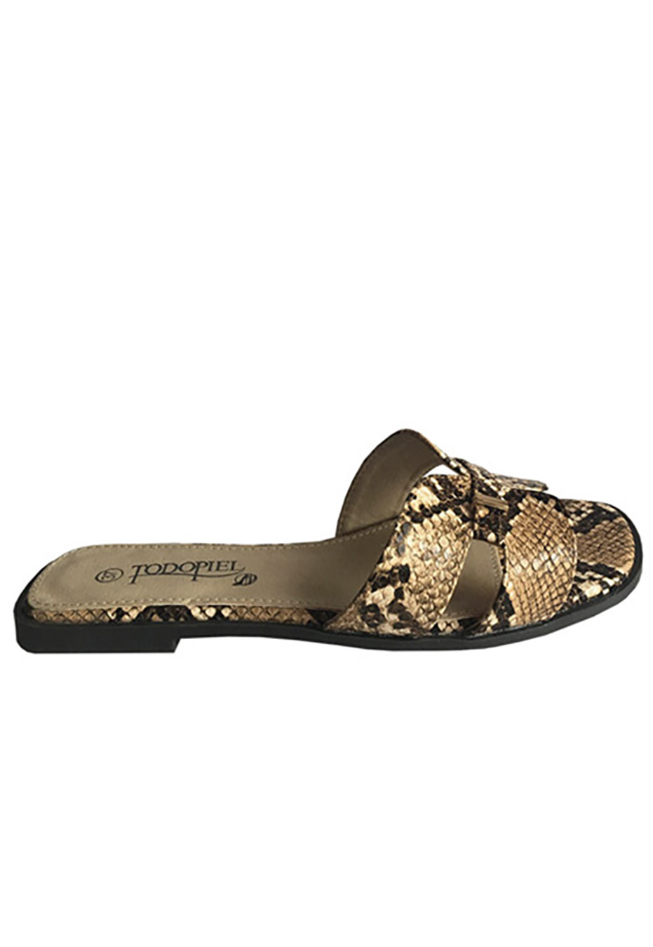 SANDALIAS MUJER TODOPIEL BEIGE ECOCUERO ZAY59 SNAKE - 1