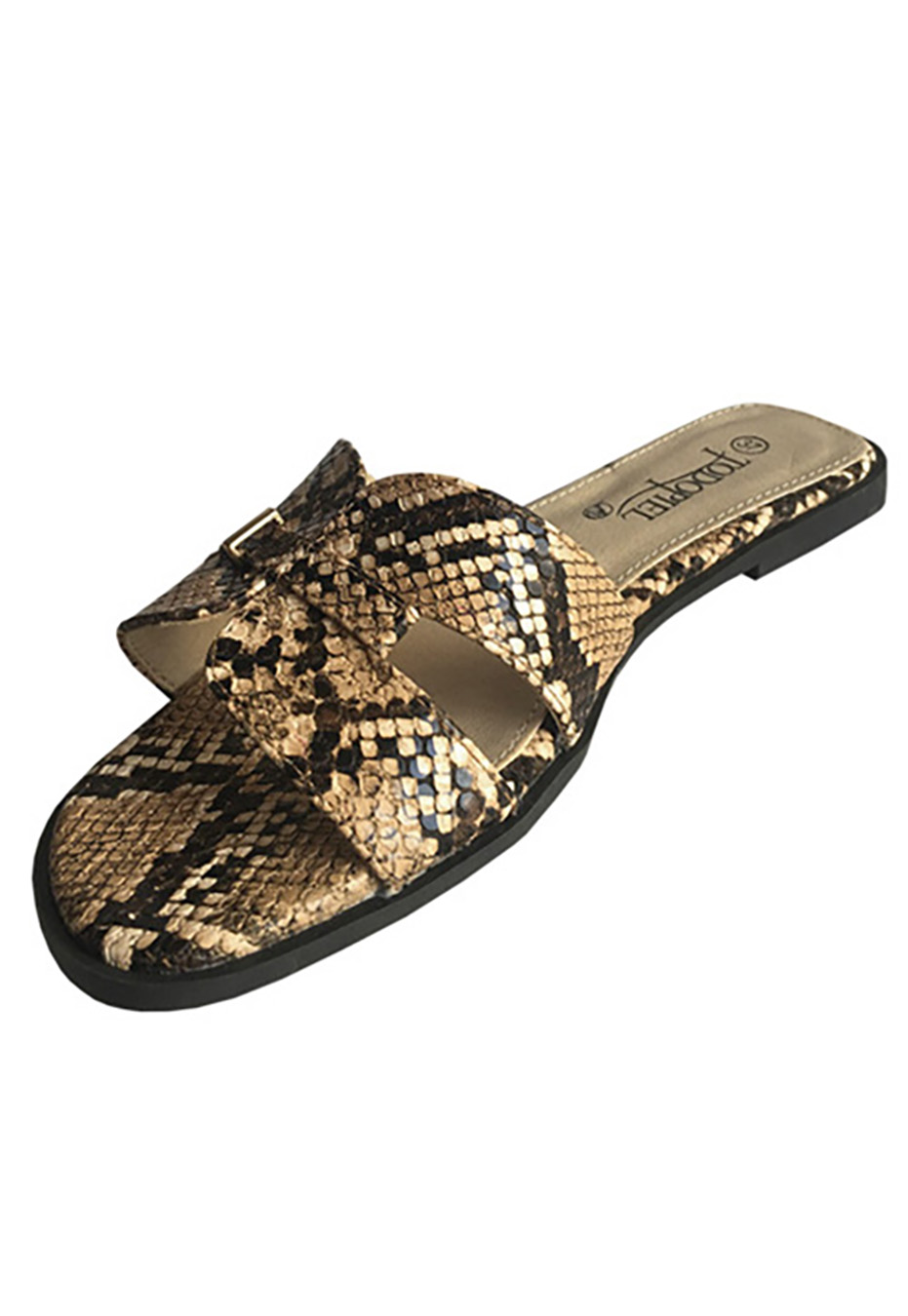 SANDALIAS MUJER TODOPIEL BEIGE ECOCUERO ZAY59 SNAKE - 4