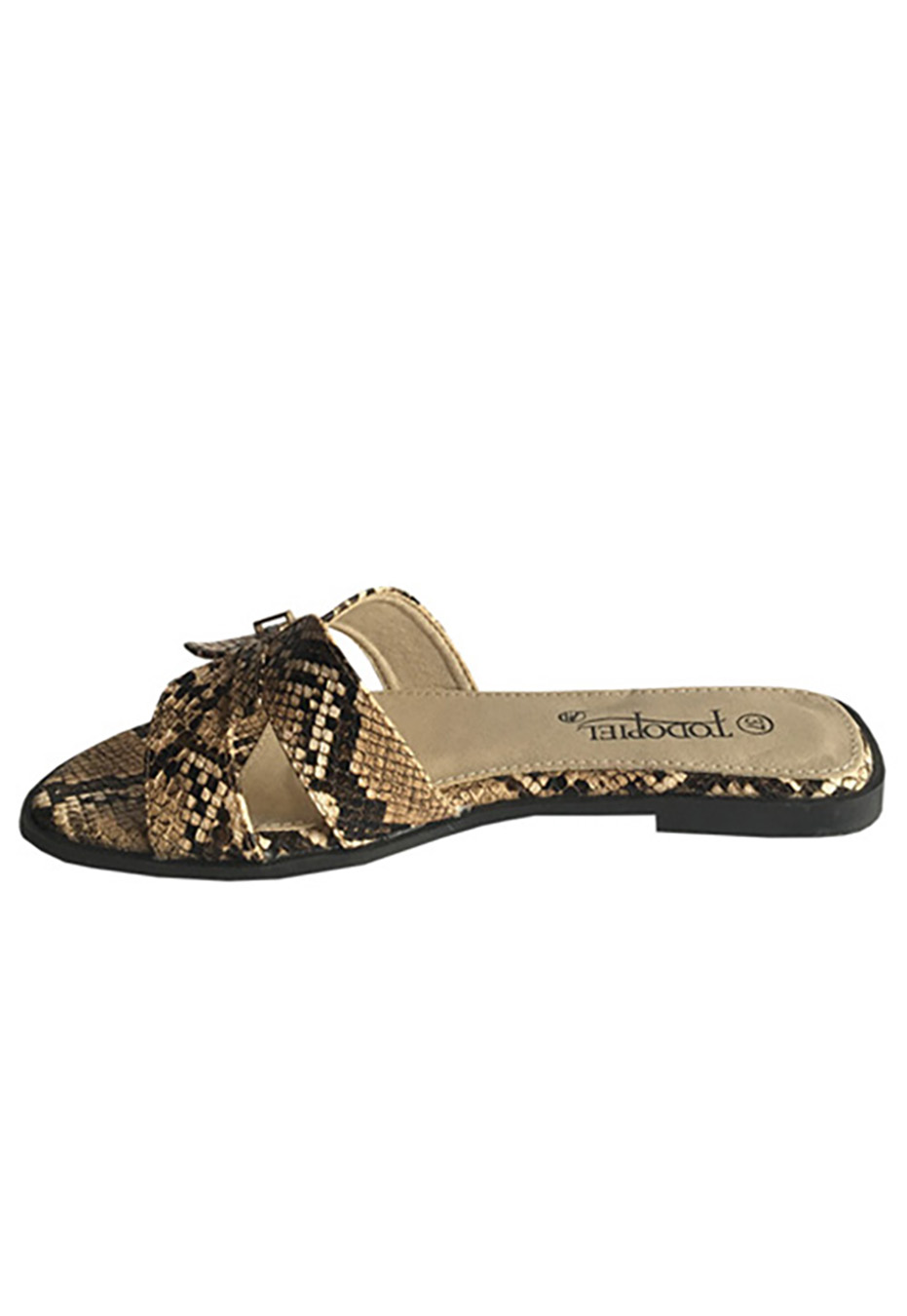 SANDALIAS MUJER TODOPIEL BEIGE ECOCUERO ZAY59 SNAKE - 5