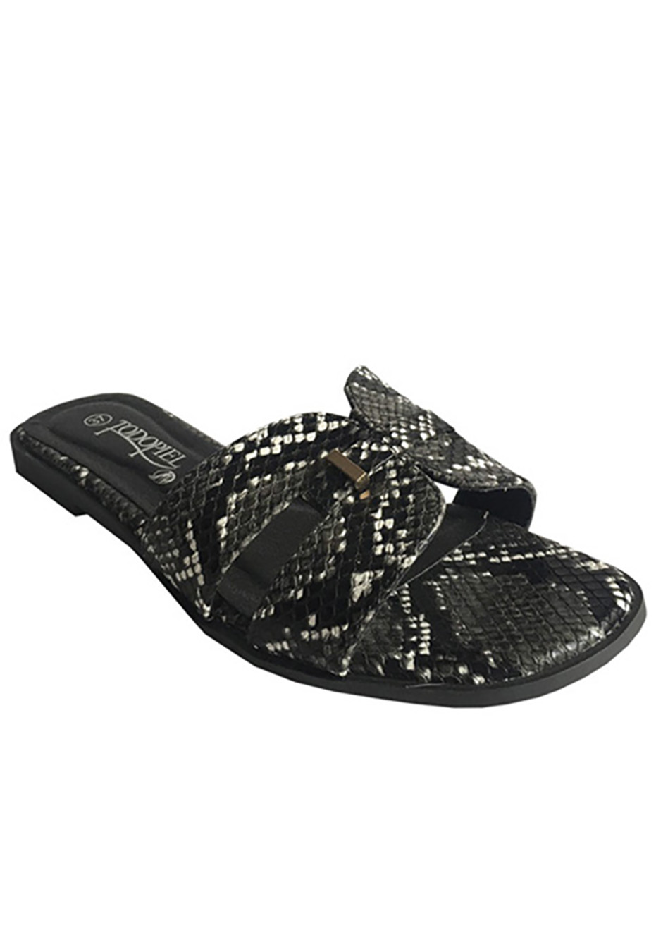 SANDALIA ECOCUERO ZAY59 NEGRO - 2