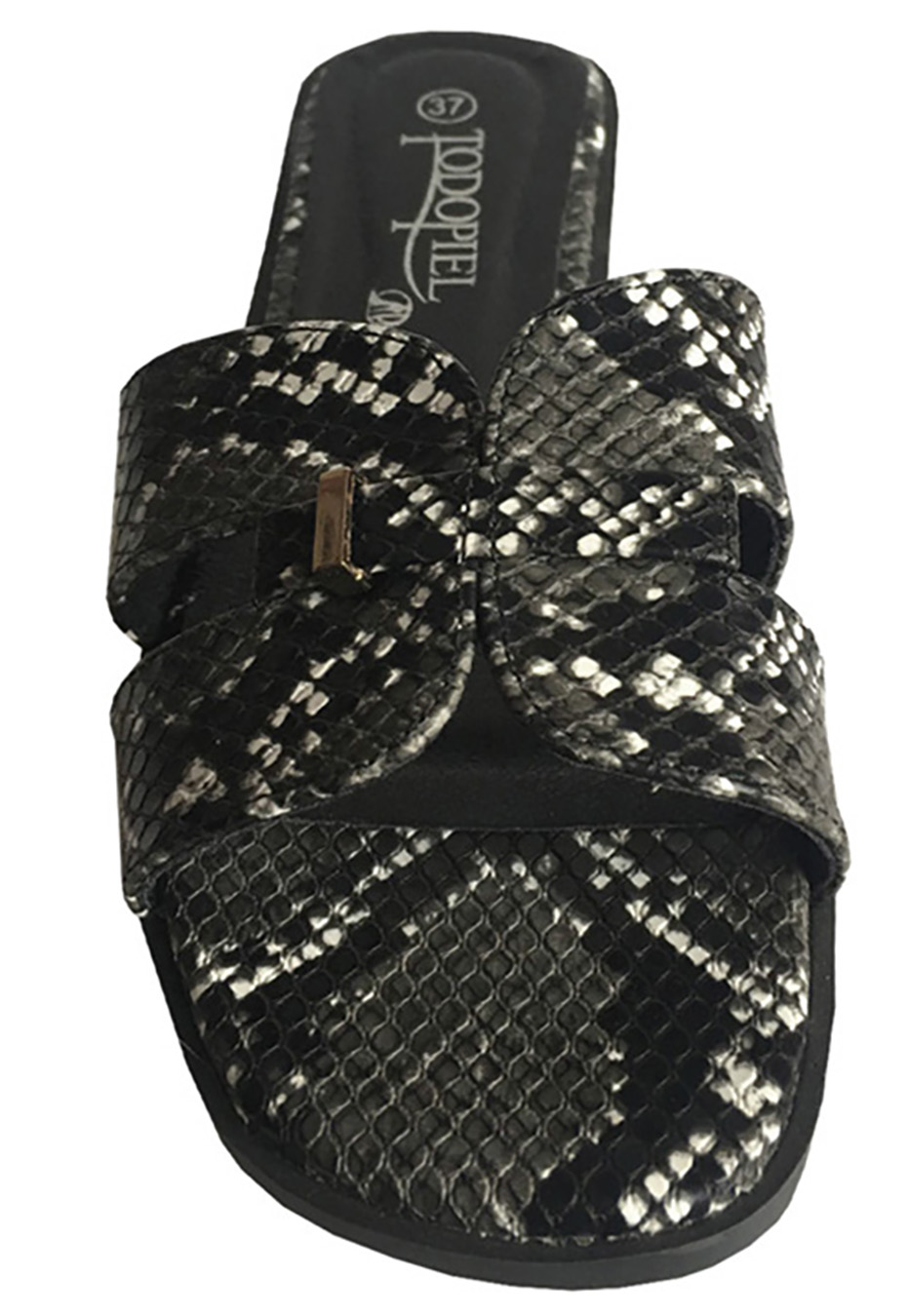 SANDALIA ECOCUERO ZAY59 NEGRO - 3