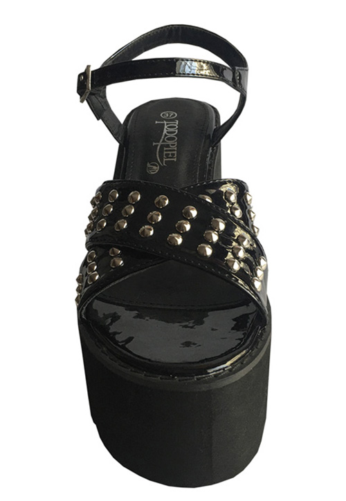 SANDALIA ECOCUERO ZAY67 NEGRO - 3