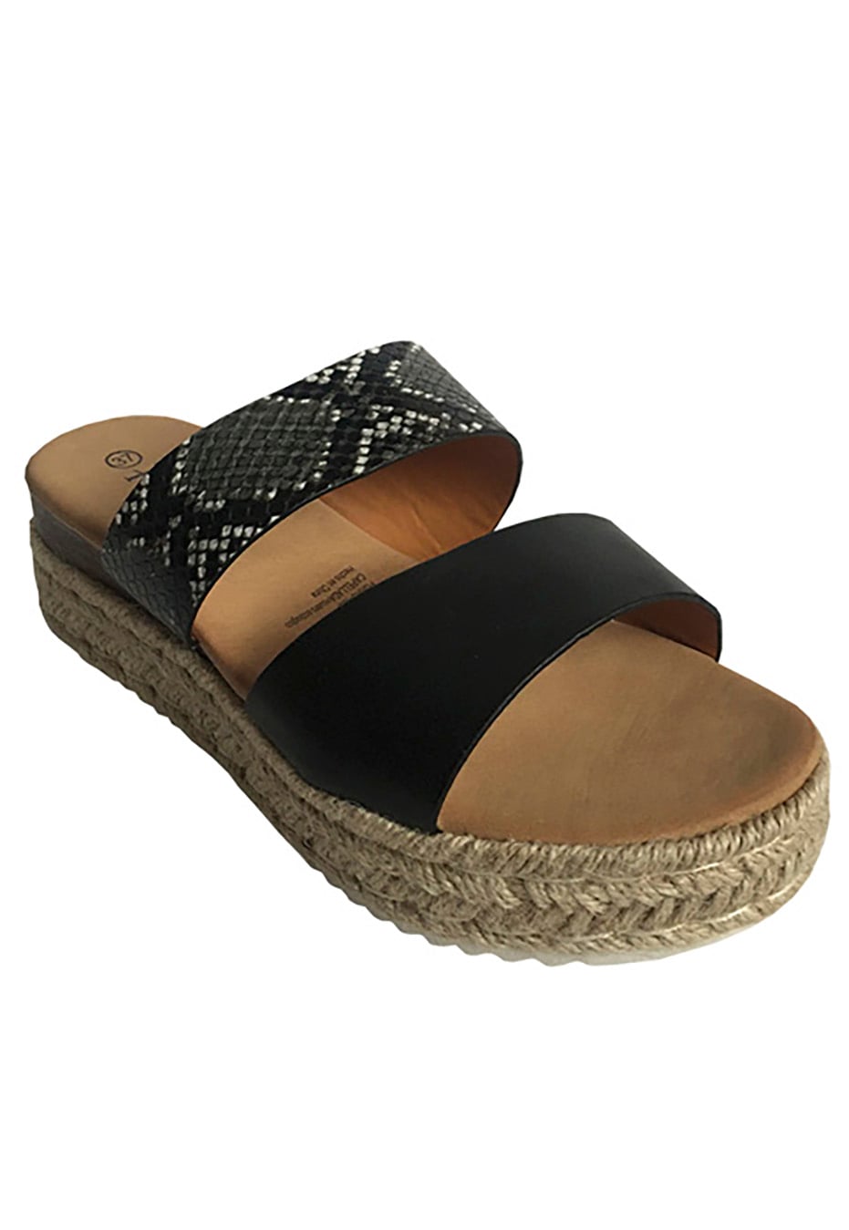 SANDALIAS MUJER TODOPIEL ECOCUERO ZAY30 SNAKE BLACK - 2