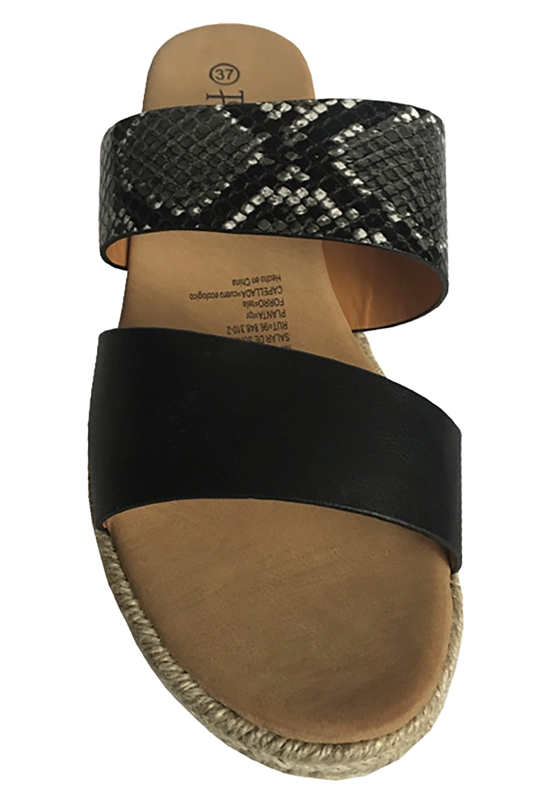 SANDALIA ECOCUERO ZAY30 SNAKE BLACK - 3