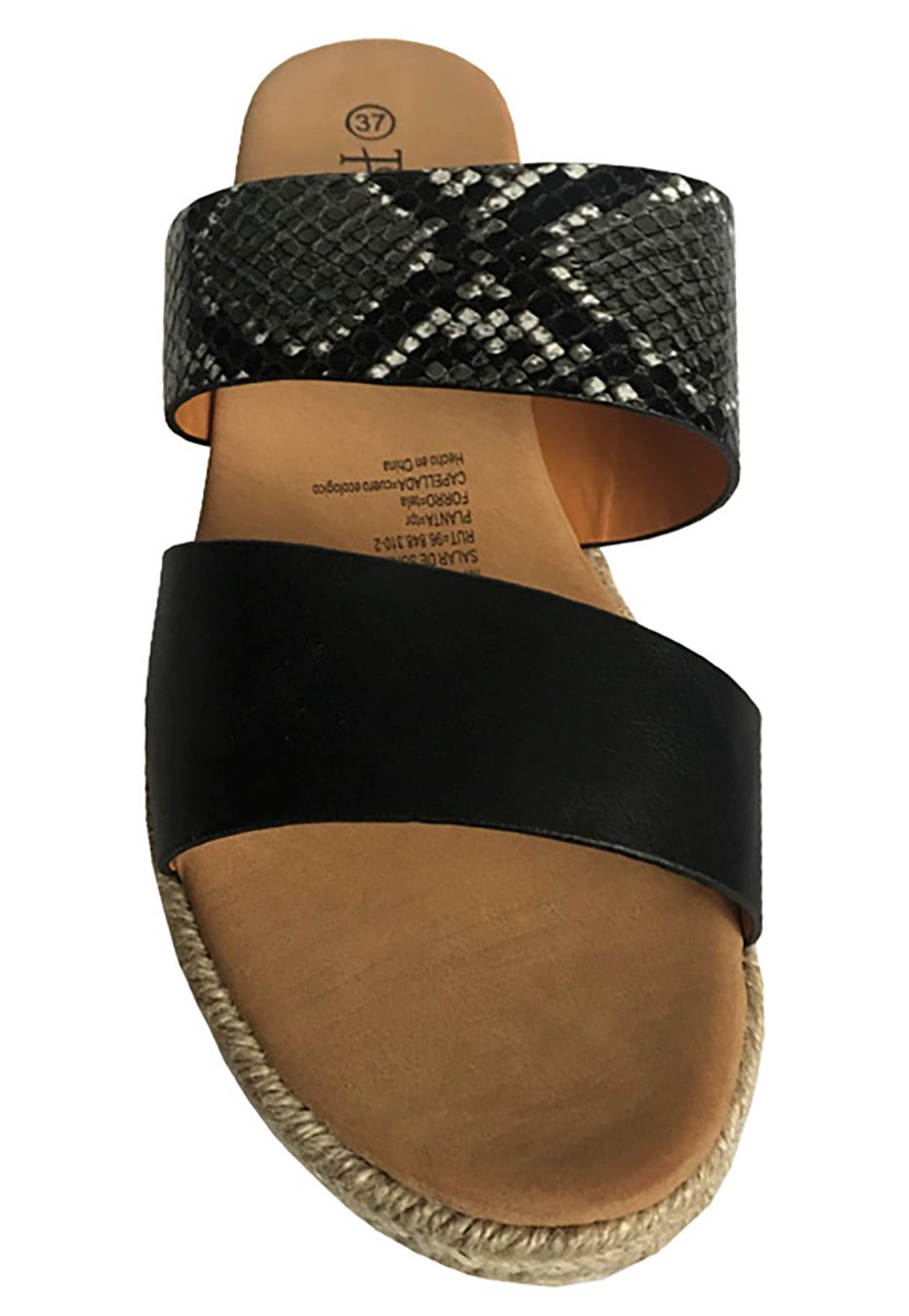 SANDALIAS MUJER TODOPIEL ECOCUERO ZAY30 SNAKE BLACK - 3