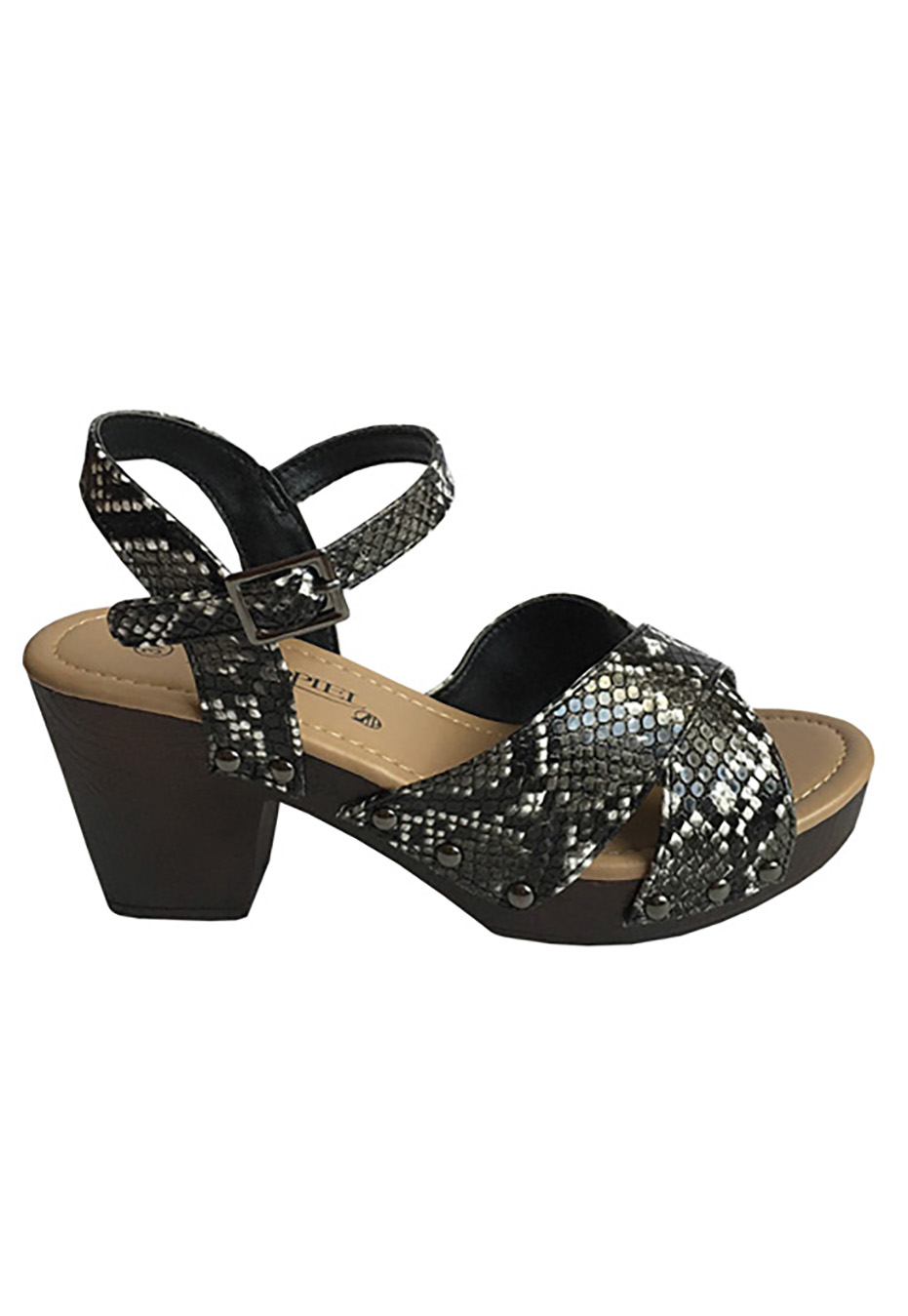 SANDALIA ECOCUERO ZAY49 NEGRO - 1