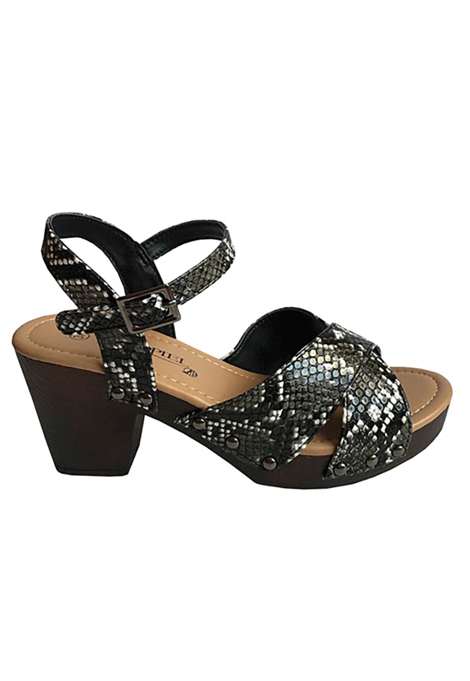 SANDALIA ECOCUERO ZAY49 NEGRO - 1