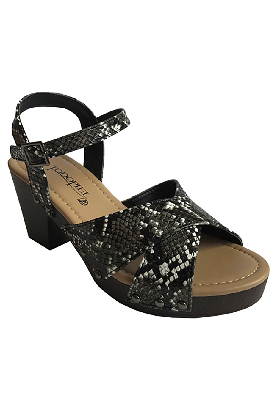SANDALIA ECOCUERO ZAY49 NEGRO - 2