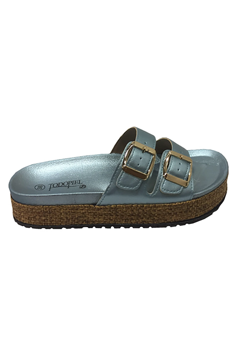 SANDALIAS MUJER TODOPIEL CELESTE ECOCUERO ZAU77 37