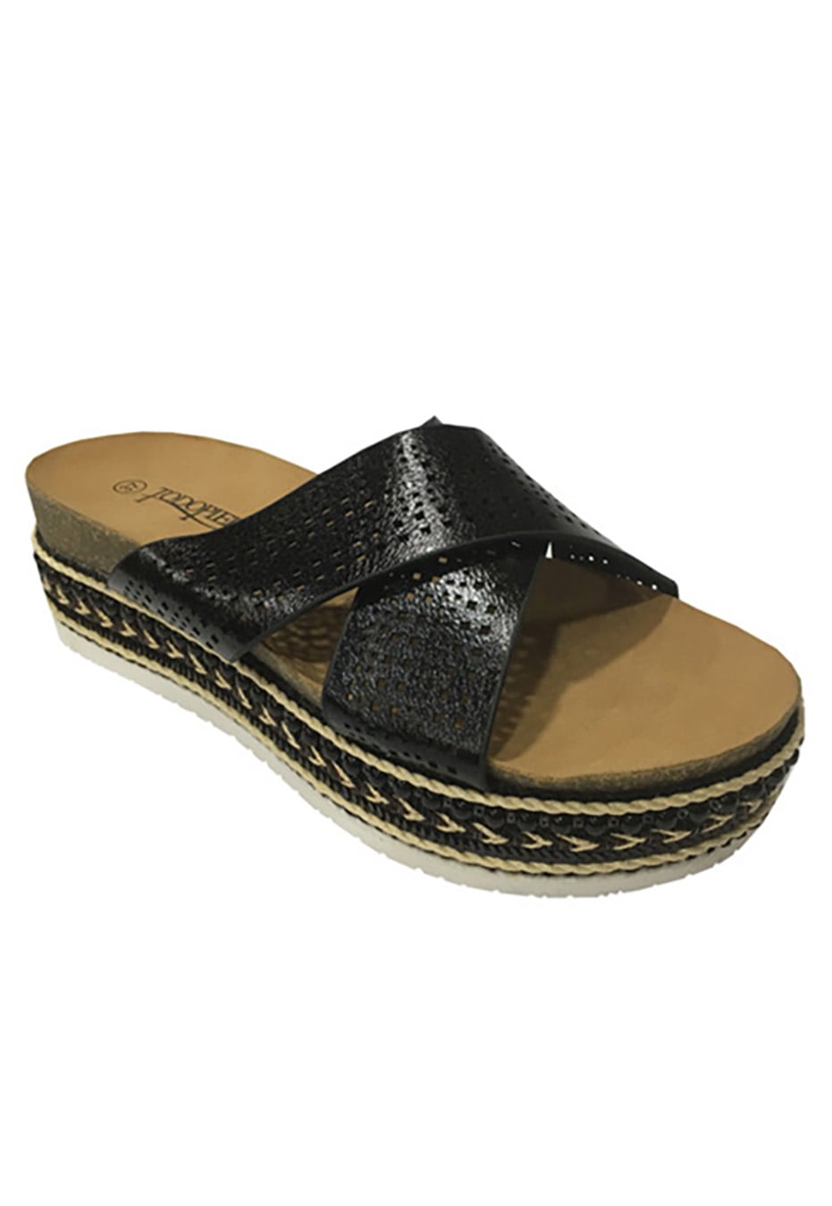 SANDALIA ECOCUERO ZAV91 NEGRO - 2