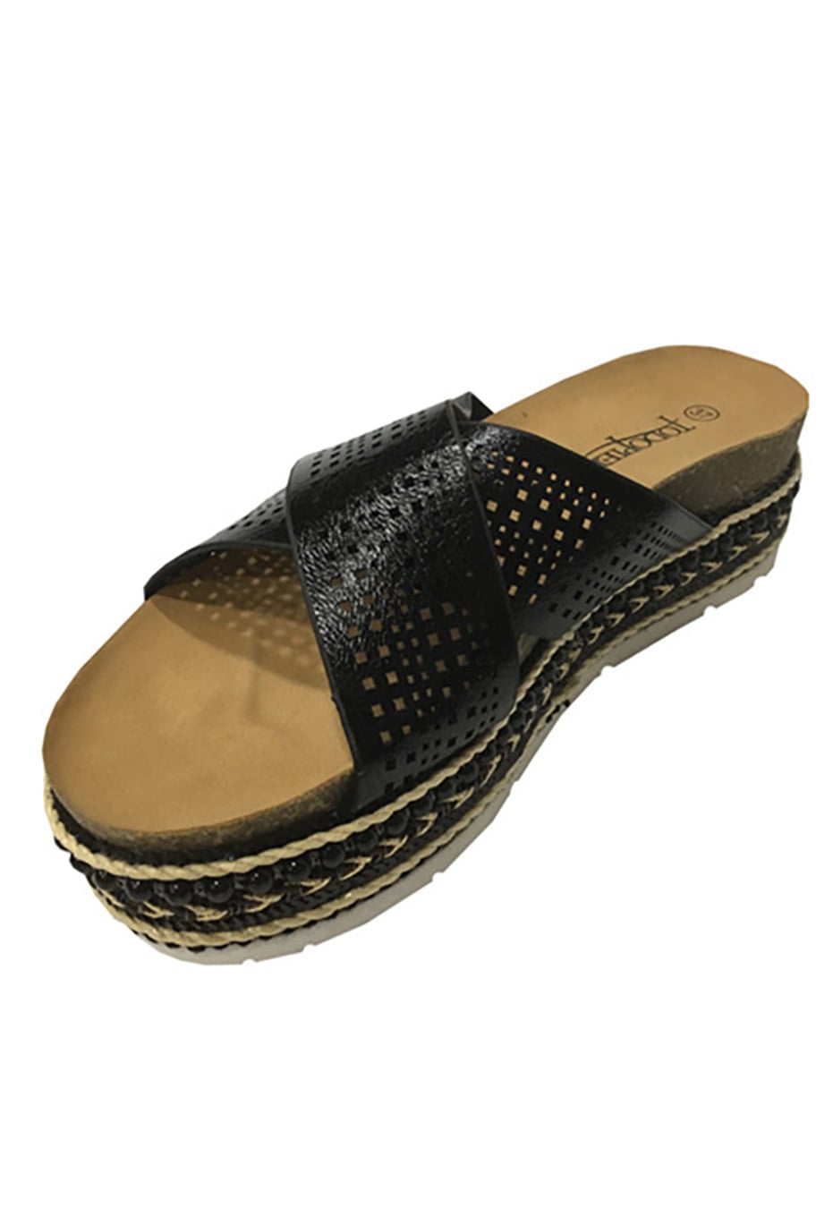 SANDALIA ECOCUERO ZAV91 NEGRO - 4