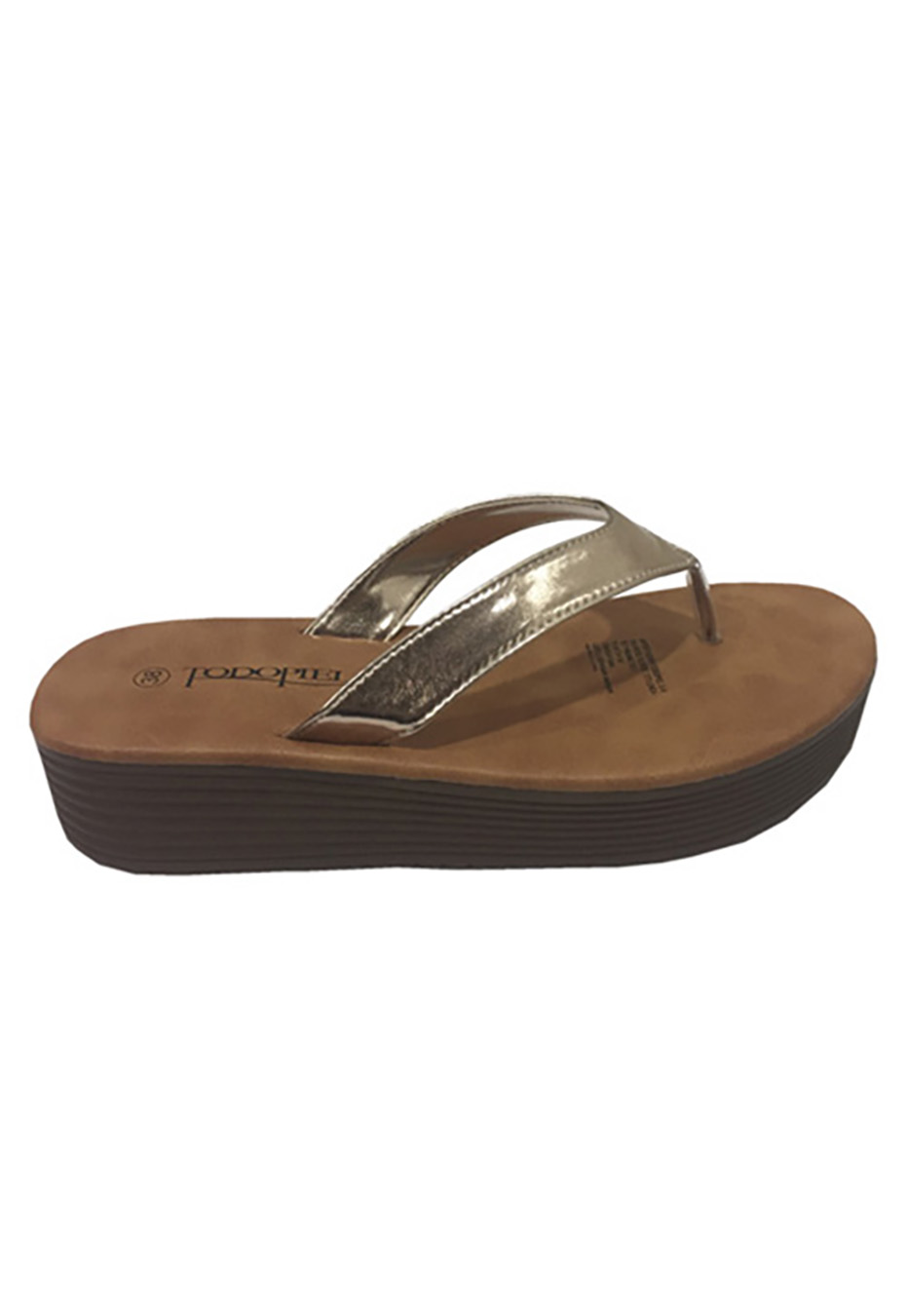 SANDALIA ECOCUERO ZAT88 DORADO - 1